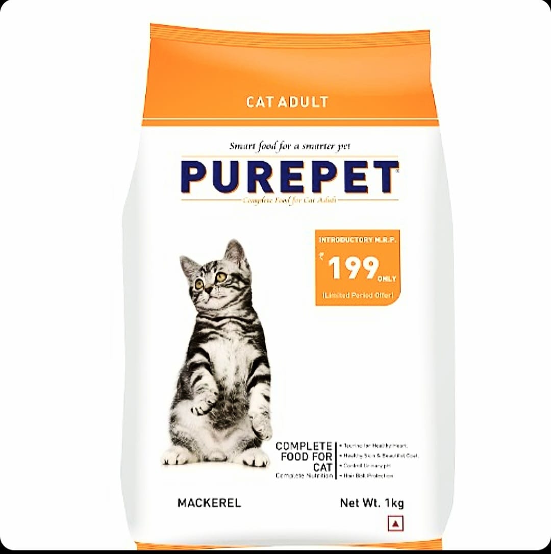 Purepet Mackerel Adult - 1 kg Dry Cat food