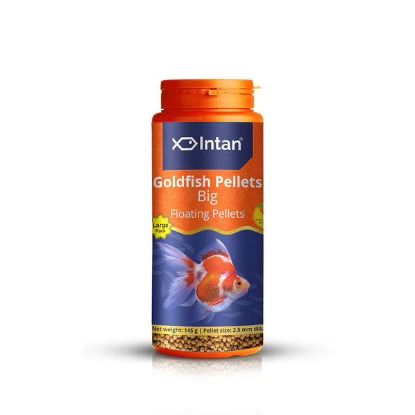 Intan Goldfish Pellets for Fish Big Floating Pellet 145 Gm 2.5 mm Dia